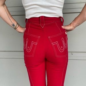 Fashion brand company Penelope Gazin .high waisted western pants .